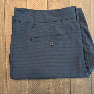 Hang Ten Blue Micro‑Stripe Hybrid Shorts 36 | 9.5" Inseam